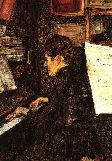 Mlle Dihau au piano, Henri de toulouse-lautrec